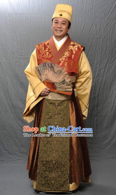Chinese Ancient Tang Dynasty Nobility Childe Replica Costume for Men