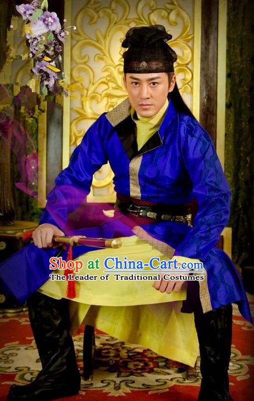 Chinese Ancient Tang Dynasty Swordsman Replica Costume for Men