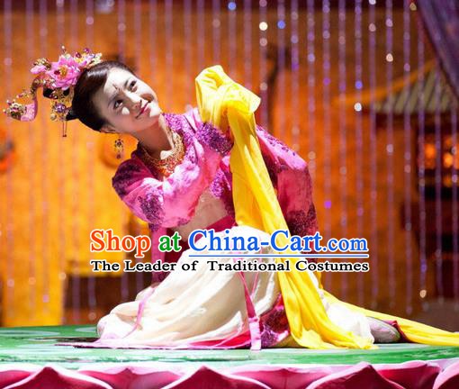 Traditional Chinese Ancient Costume Ancient  Tang Dynasty Hanfu Dress Clothing