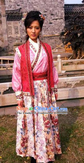 Chinese Ancient Tang Dynasty Swordswoman Dress Historical Costume for Women