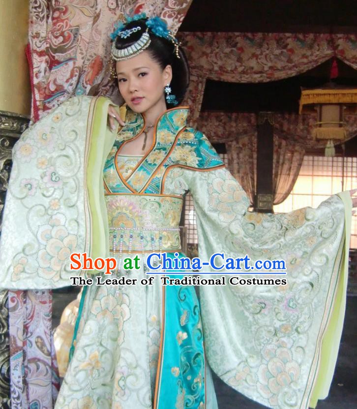 Traditional Chinese Ancient Costume Ancient  Tang Dynasty Hanfu Dress Clothing