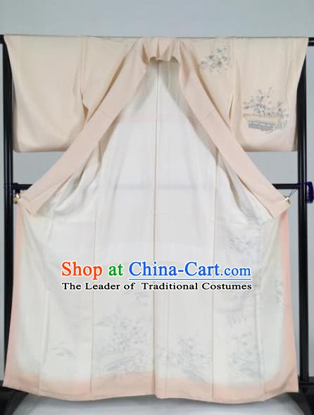 Japan Traditional Printing Kimono Furisode Kimono Ancient Yukata Dress Formal Costume for Women