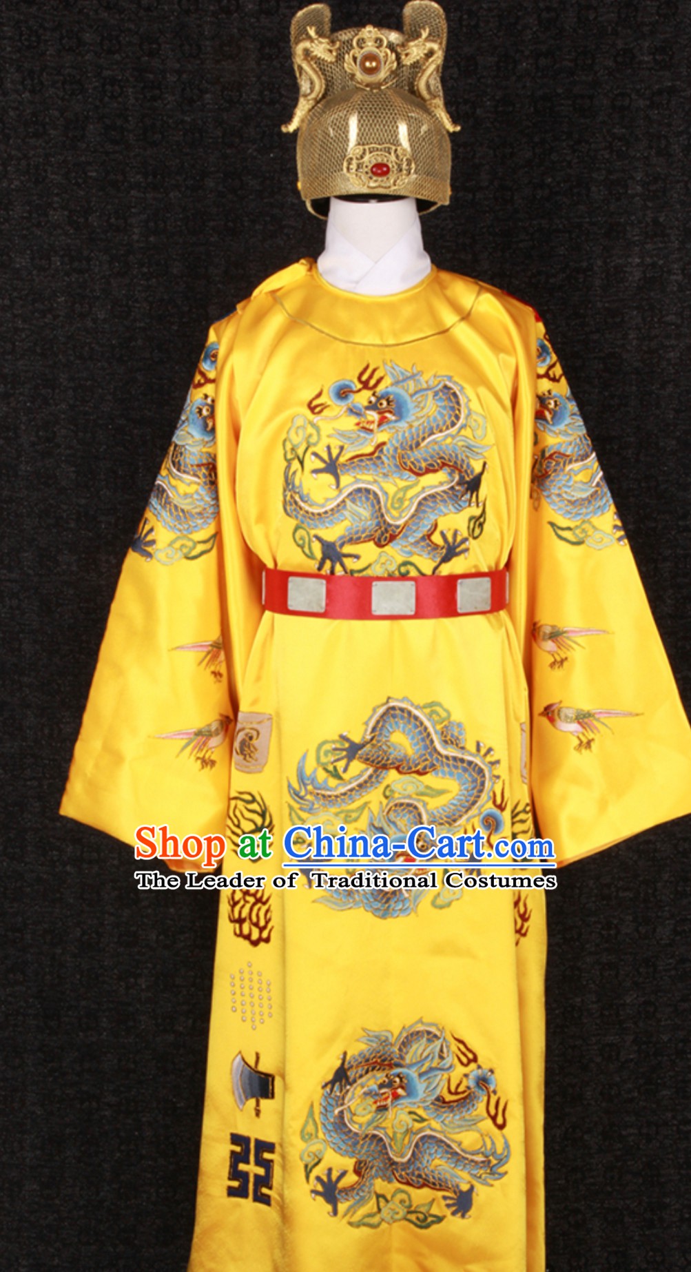 Ming Dynasty Wanli Emperor Costumes and Crown Complete Set