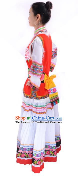 Traditional Chinese Miao Nationality Dance Clothing Hmong Ethnic Minority Costumes and Headwear