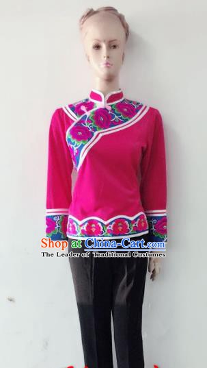 Traditional Chinese Miao Nationality Dance Clothing Hmong Ethnic Minority Costumes and Headwear