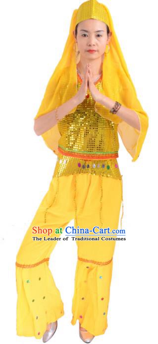 Traditional Indian Dance Costume, India Female Folk Dance Clothing for Women