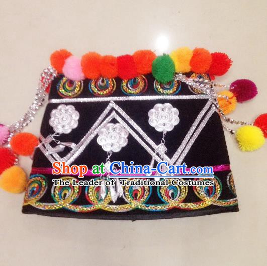 Traditional Chinese Miao Nationality Dance Clothing Hmong Ethnic Minority Costumes and Headwear