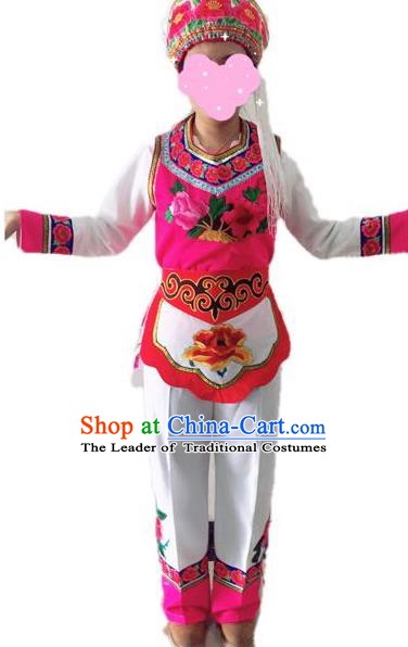 Traditional Chinese Miao Nationality Dance Clothing Hmong Ethnic Minority Costumes and Headwear