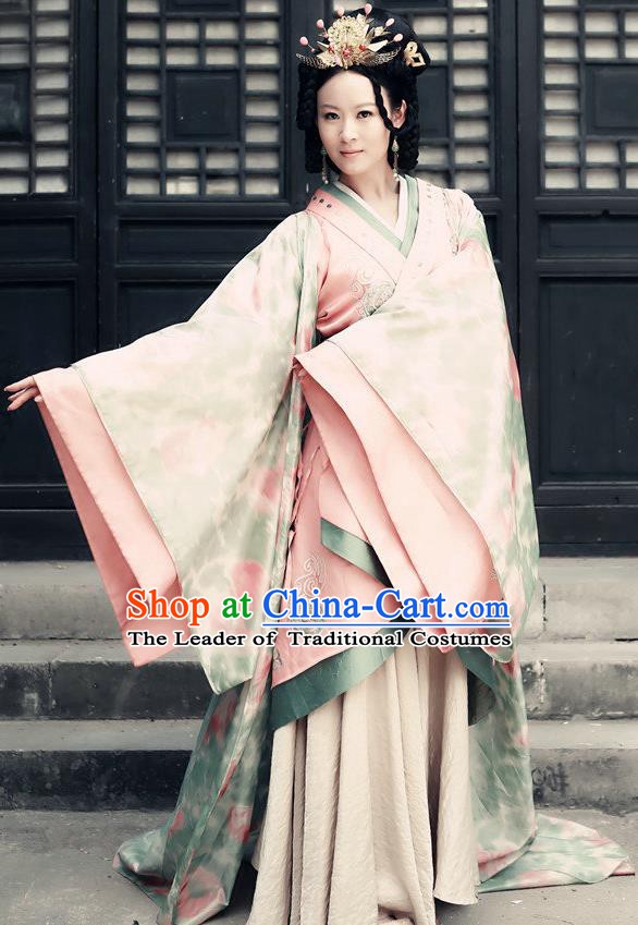 Chinese Han Dynasty Imperial Concubine Xu Li Hanfu Dress Ancient Palace Lady Replica Costume for Women