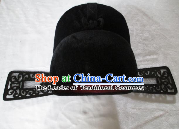 Traditional Chinese Beijing Opera County Magistrate Hair Accessories Black Hats Headwear