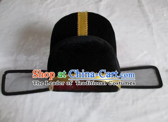 Traditional Chinese Beijing Opera Magistrate Hair Accessories Officer Black Hats Headwear