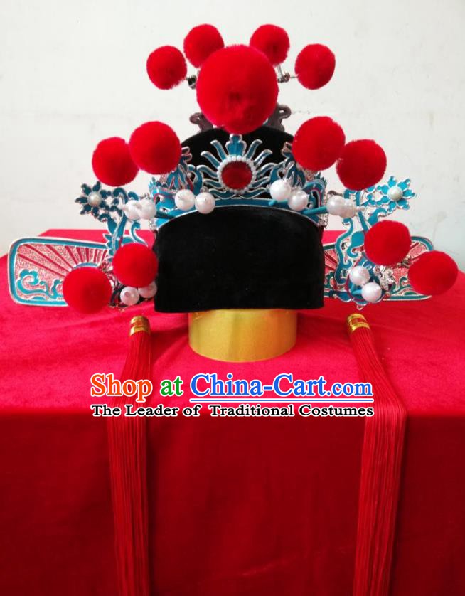 Traditional Chinese Beijing Opera Niche Hair Accessories Peking Opera Lang Scholar Hats Headwear