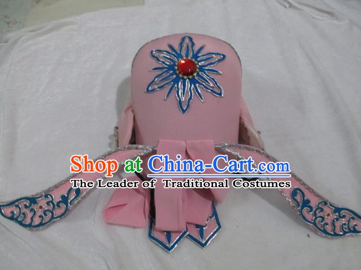 Traditional China Beijing Opera Costume Gifted Scholar Embroidered Robe and Hat Ancient Chinese Peking Opera Embroidery Clothing