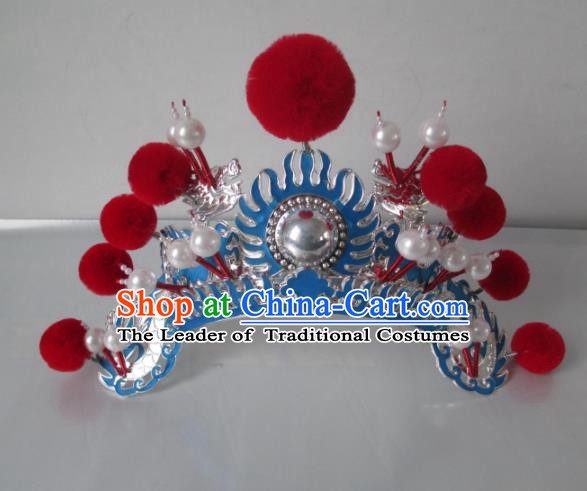 Traditional Chinese Beijing Opera Hair Accessories Female General Headgear Peking Opera Actress Headwear