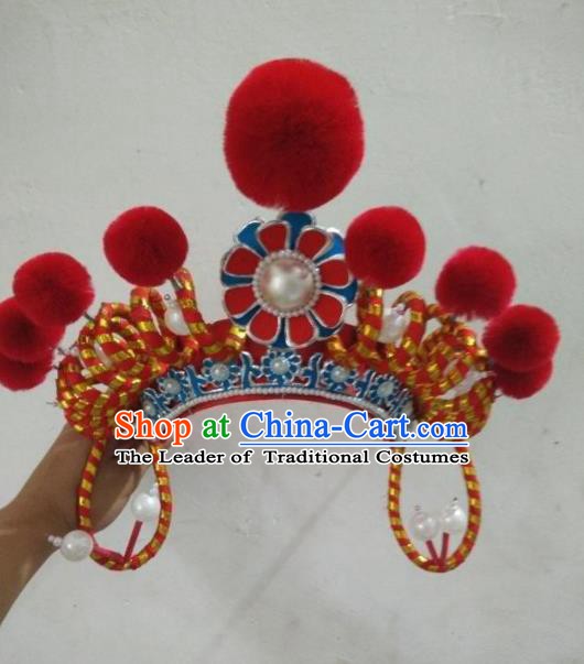 Traditional Chinese Beijing Opera Martial Arts Female Hats Peking Opera Actress Headwear