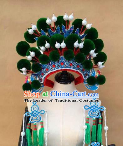 Traditional Chinese Beijing Opera Phoenix Coronet Hair Accessories Peking Opera Actress Hats Headwear
