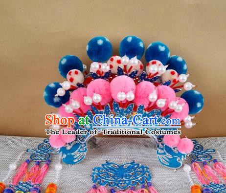 Chinese Traditional Beijing Opera Diva Phoenix Coronet Hair Accessories Peking Opera Actress Hats Headwear