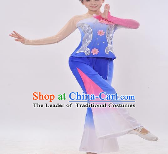 Traditional Chinese Yangge Fan Dance Folk Dance Costume Classical Yangko Dance Modern Dance Dress Halloween Clothing