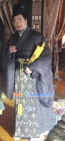 Traditional Ancient Chinese Han Dynasty Taoist Priest Replica Costume for Men