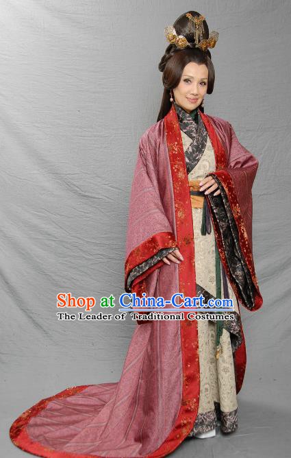 Chinese Ancient Eastern Han Dynasty Duke Liu Biao Marquise Hanfu Dress Replica Costume for Women