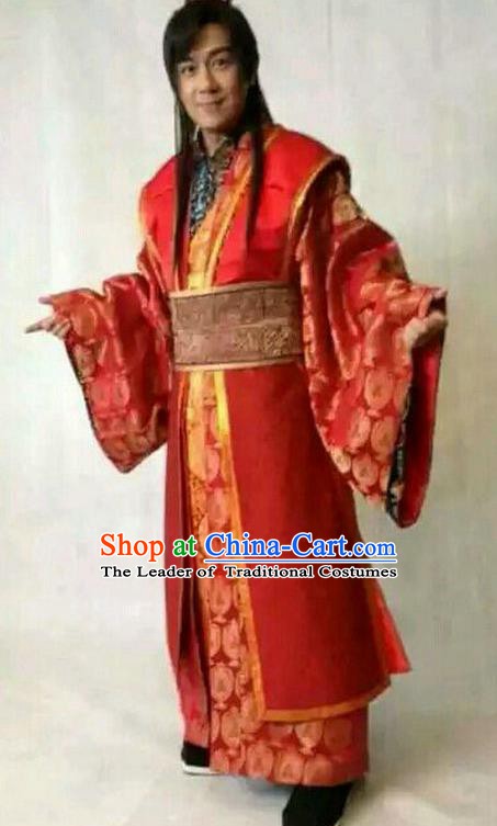 Traditional Chinese Wei and Jin Dynasties Medical Scientist Physician Huangpu Mi Wedding Replica Costume for Men