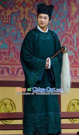 Chinese Ancient Northern and Southern Dynasties Qi Kingdom Eunuch Replica Costume for Men