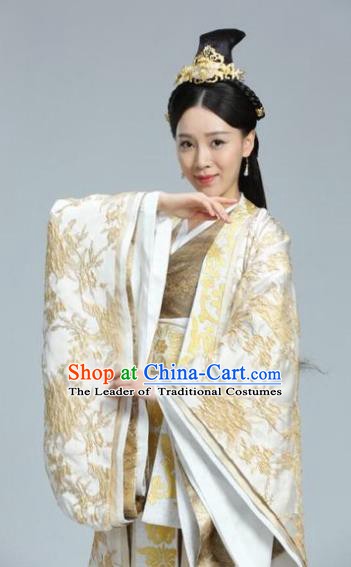 Chinese Ancient Tang Dynasty Empress Dowager Dugu Mantuo Replica Costume for Women