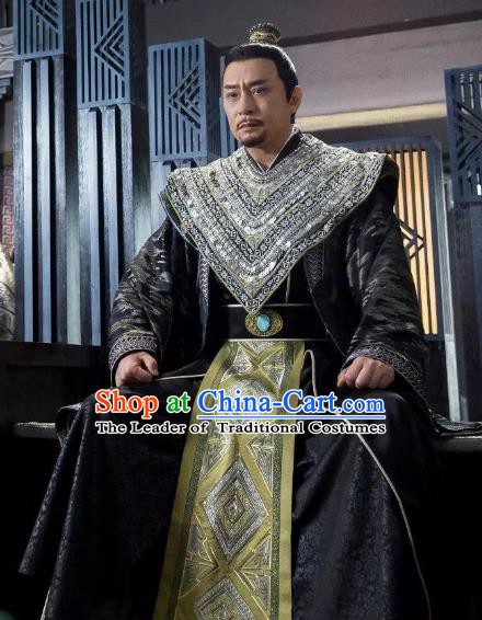 Chinese Ancient Sui Dynasty Minister General Yuwen Hu Replica Costume for Men