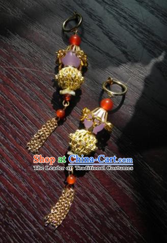 Chinese Handmade Ancient Accessories Eardrop Hanfu Earrings for Women