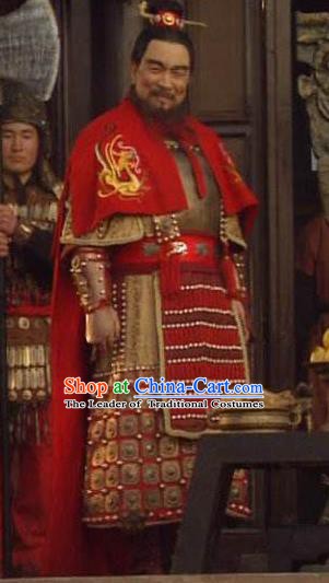 Chinese Ancient Eastern Han Dynasty Prime Minister Cao Cao Historical Costume for Men