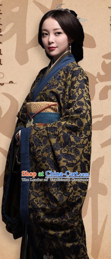Chinese Ancient Three Kingdoms Period Wei State Empress Zhen Mi Hanfu Dress Replica Costume for Women