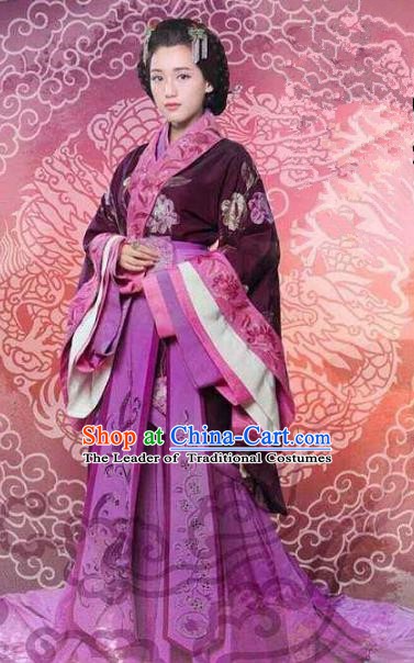 Chinese Ancient Han Dynasty Empress Xu Pingjun Hanfu Dress Replica Costume for Women