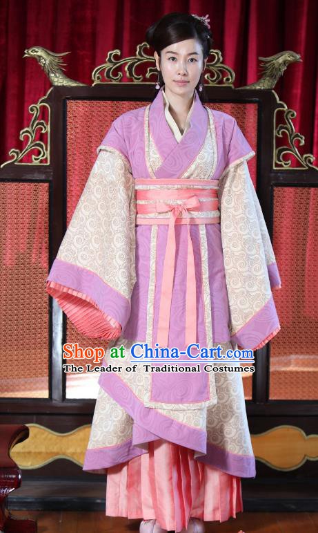 Chinese Spring and Autumn Period Nobility Lady Hanfu Dress Ancient Princess Replica Costume for Women