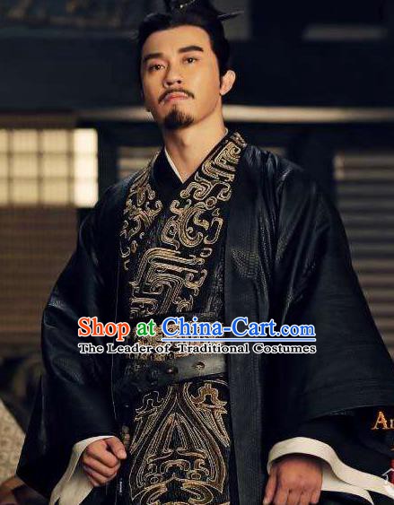 Ancient Chinese Three Kingdoms Period Wei State Minister Guo Jia Historical Costume for Men