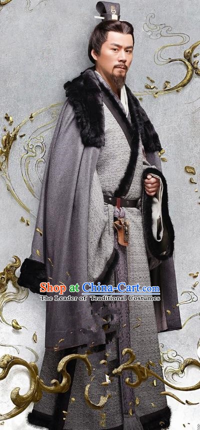 Ancient Chinese Three Kingdoms Period Wei State Minister Yang Jun Historical Costume for Men