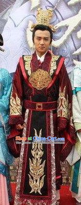 Chinese Ancient Three Kingdoms Period Wei State Emperor Cao Pi Historical Costume for Men