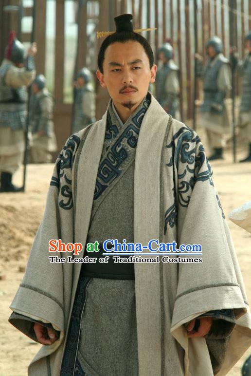 Traditional Chinese Spring and Autumn Period Famous Militarist Politician Sun Wu Replica Costumes for Men