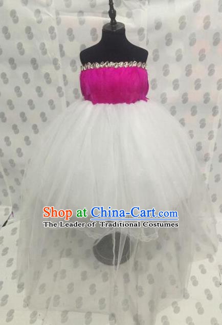 Top Grade Children Stage Performance Costume Modern Dance Bubble Dress Catwalks Princess Dress for Kids