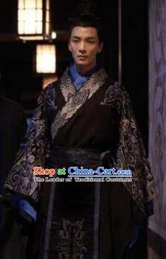 Ancient Chinese Han Dynasty Marquess Haihun Liu He Replica Costume for Men