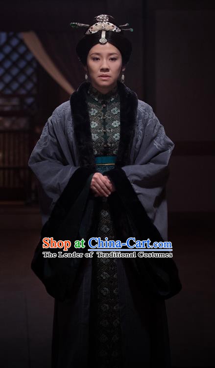 Nirvana in Fire Chinese Ancient Dowager Countess Embroidered Replica Costume for Women
