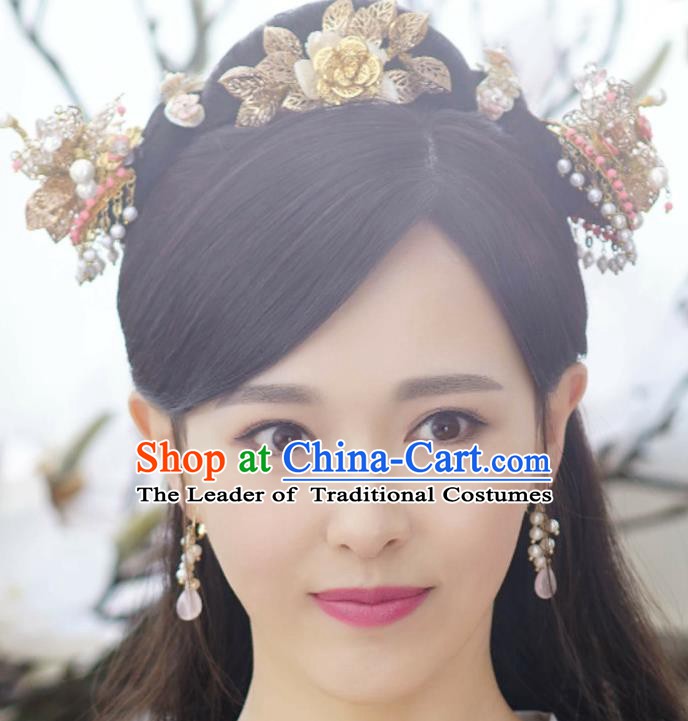 Traditional Chinese Ancient Princess Hair Accessories Hairpins Hair Comb Complete Set for Women