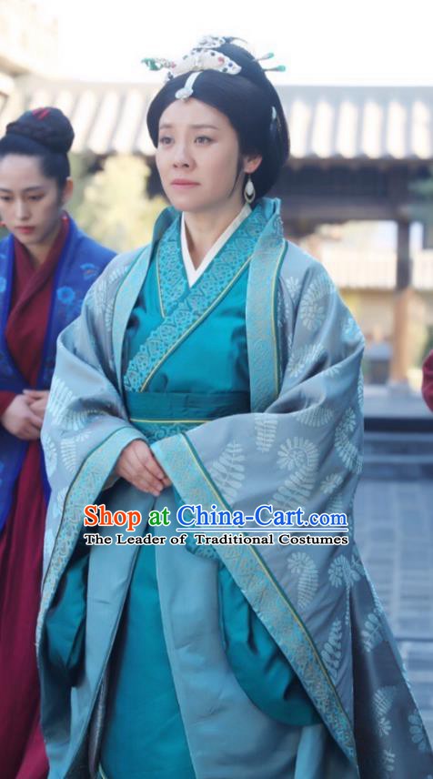 Chinese Ancient Nirvana in Fire Marquise Dowager Countess Laiyang Embroidered Replica Costume for Women