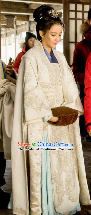 Chinese Ancient Nirvana in Fire General Countess Meng Qianxue Embroidered Replica Costume for Women