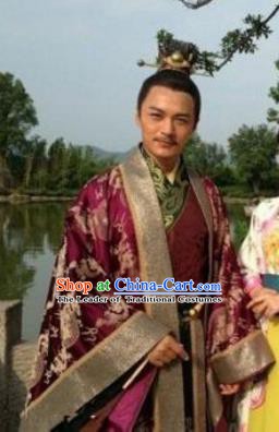 Chinese Ancient Tang Dynasty Emperor Li Shimin Embroidered Replica Costume for Men