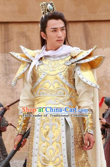 Chinese Ancient Tang Dynasty General Wu Sansi Replica Costume Helmet and Armour for Men