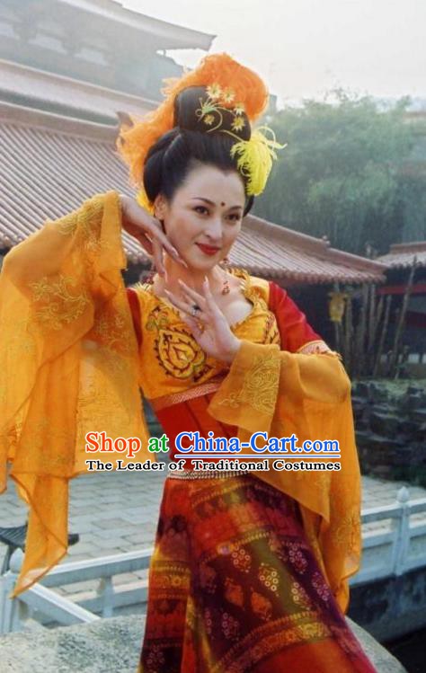 Traditional Chinese Ancient Costume Ancient  Tang Dynasty Hanfu Dress Clothing