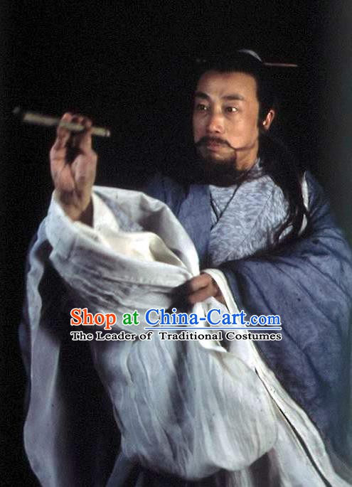 Chinese Ancient Tang Dynasty Famous Poet Poetic Genius Li Bai Replica Costume for Men