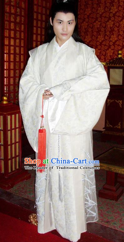Chinese Ancient Tang Dynasty Nobility Childe Zhang Yizhi Replica Costume for Men