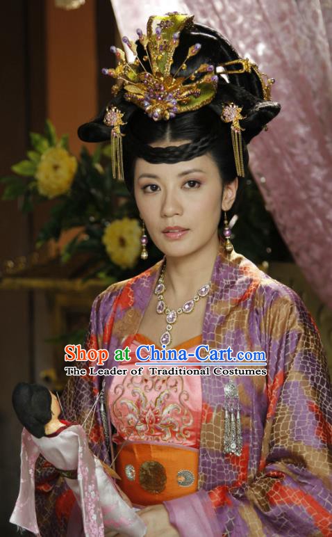 Traditional Chinese Ancient Costume Ancient  Tang Dynasty Hanfu Dress Clothing