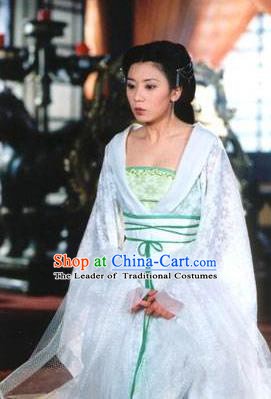 Chinese Ancient Tang Dynasty Imperial Consort Wu Meiniang Dress Embroidered Replica Costume for Women